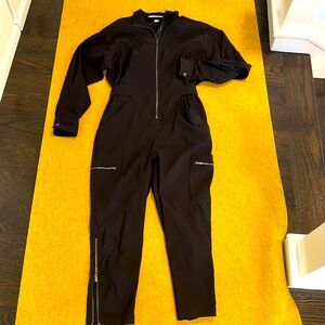 Athleta Black Zip-Up Jumpsuit